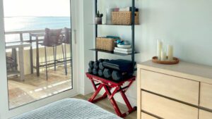 Weights in bedroom