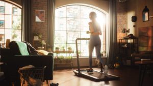 Work out on treadmill at home